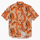 Jacquemus La Chemise Melo Leaves Print Shirt Orange