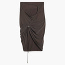 Jacquemus La Jupe Espelho Court Asymmetric Mini Skirt Brown