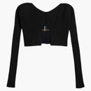 Jacquemus La Maille Pralu Micro Charm Logo Cardigan Black
