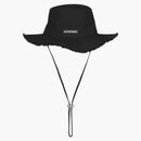 Jacquemus Le Bob Artichaut Large Brim Bucket Hat Black