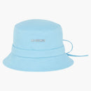 Jacquemus Le Bob Gadjo Bow Knotted Bucket Hat Blue