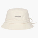 Jacquemus Le Bob Gadjo Bow Knotted Bucket Hat Off White