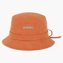 Jacquemus Le Bob Gadjo Bow Knotted Bucket Hat Terracotta