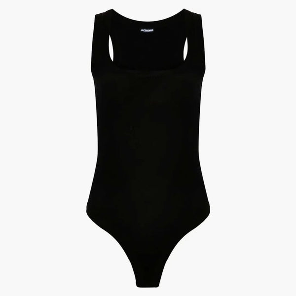 Jacquemus Le Body Gros Grain Bodysuit Black