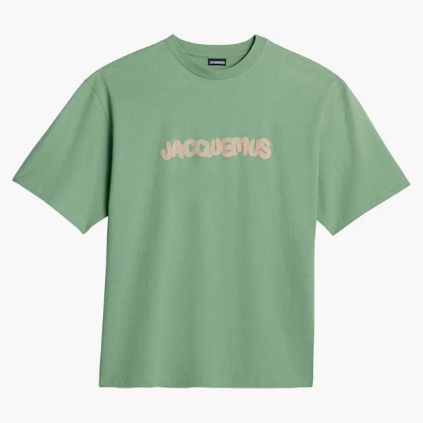 Jacquemus Le T-shirt Raphia Logo T-shirt Print Macrame Logo Green