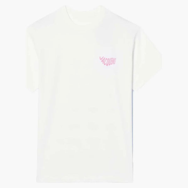Jacquemus Le T-shirt Vague Print Wave Logo T-shirt White
