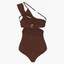 Jacquemus X Nike Le Body Drapé Dress Brown