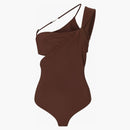 Jacquemus X Nike Le Body Drapé Dress Brown