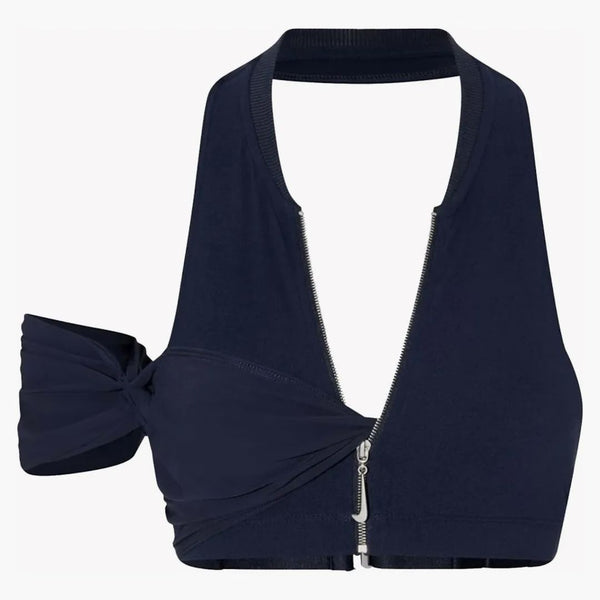 Jacquemus X Nike Le Haut Drape Top Dark Obsidian