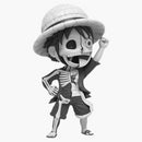 Jason Freeny Hidden Dissectables One Piece - Luffy (manga Mono) Figure
