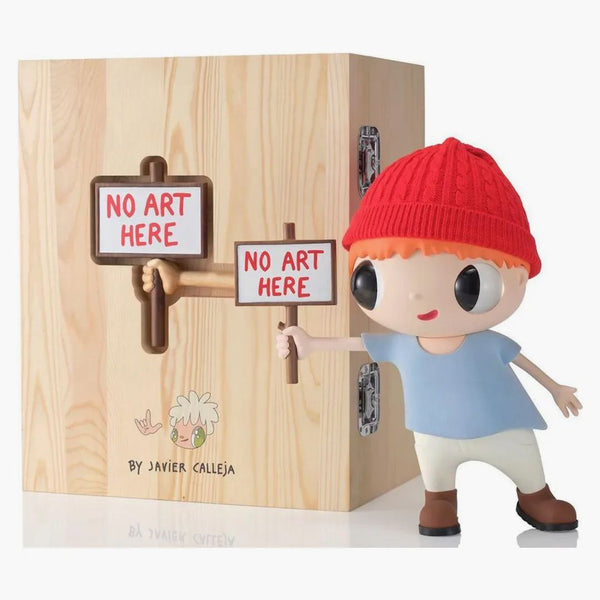 Javier Calleja No Art Here Wood Figure (edition Of 250)