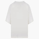 Jil Sander Boxy Fit Logo Print Cotton T-shirt Ivory/black