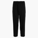 Jil Sander Elastic Drawstring Waist Gabardine Trousers Black