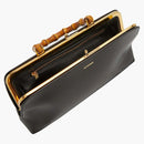 Jil Sander Goji Small Bamboo Top Handle Bag Black