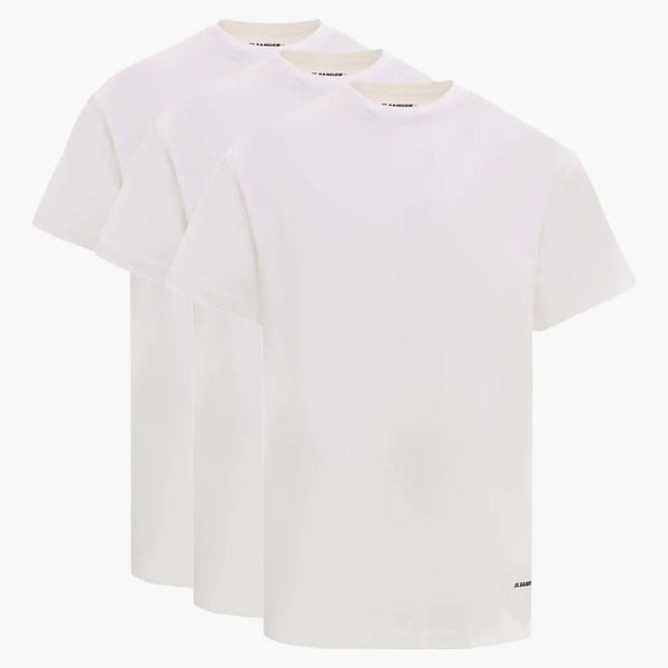 Jil Sander Man Biologic Cotton Logo Label T-shirt Set White