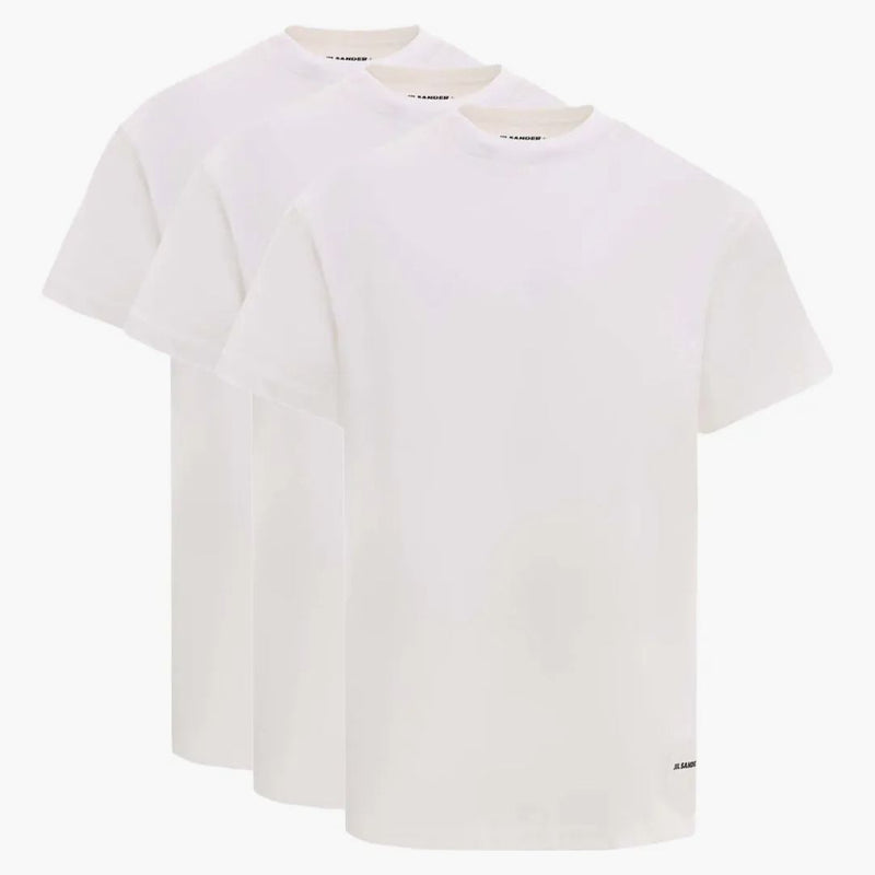 Jil Sander Man Biologic Cotton Logo Label T-shirt Set White