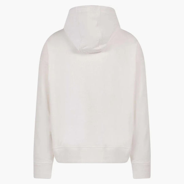 Jil Sander Man Cotton Frontal Logo Hoodie White