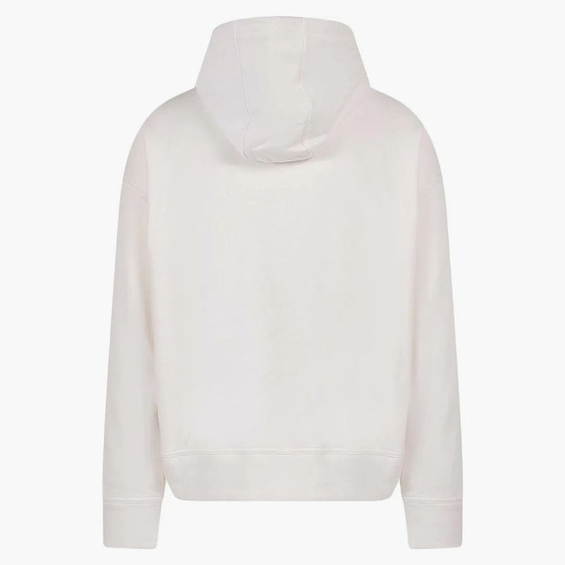 Jil Sander Man Cotton Frontal Logo Hoodie White
