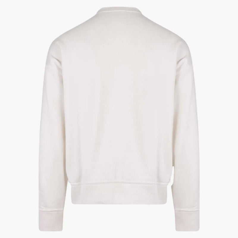 Jil Sander Man Cotton Frontal Logo Sweatshirt White