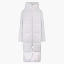 Jil Sander Mujer acolchada chaqueta larga con capucha beige