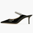 Jimmy Choo Bing 65mm Heeled Mule Black Patent Leather