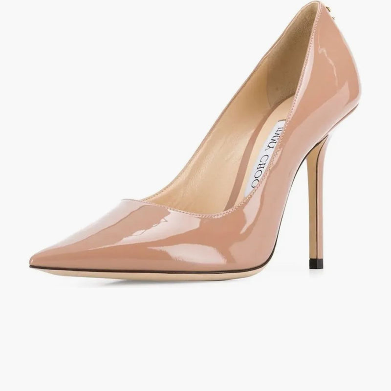 Jimmy Choo Love 100mm Pump Ballet-pink Patent Leather