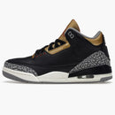 Jordan 3 Retro Black Cement Gold (women's)