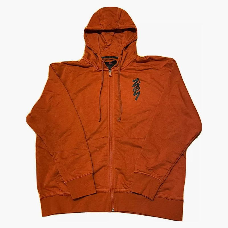 Jordan Dri-fit Zion Full-zip Hoodie Russett/black