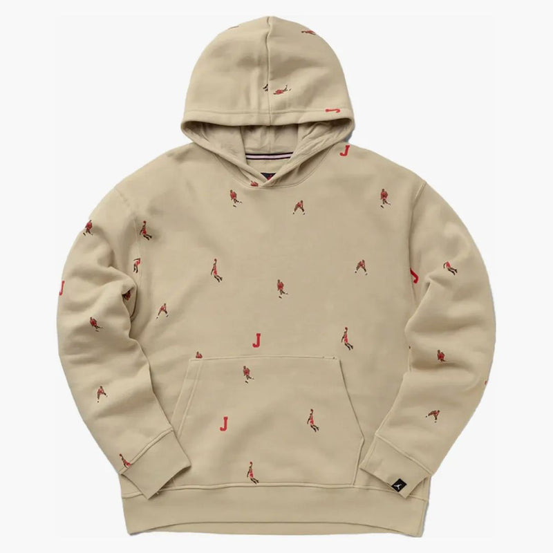 Jordan Essential Holiday Jumpman Fleece Pullover Hoodie Light Brown