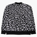 Jordan Fight Heritage Knit Cardigan (asia Sizing) Black Cement Grey