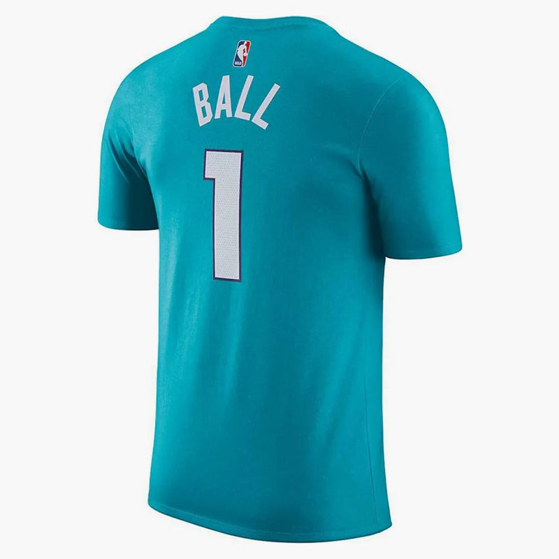 Jordan Nba Charlotte Hornets Lamelo Ball N&n Icon T-shirt Teal/white