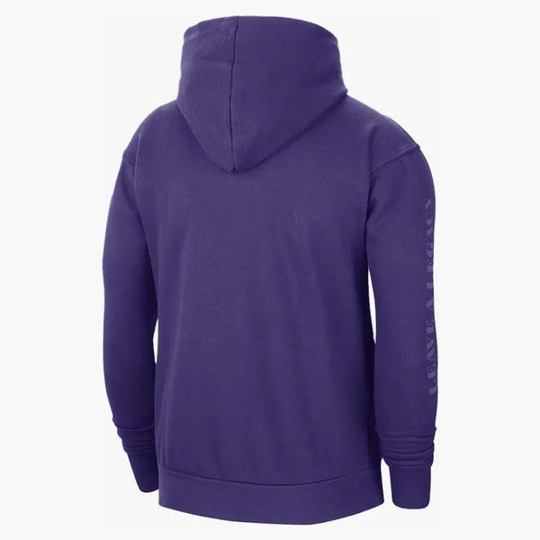 Jordan Nba Los Angeles Lakers Courtside Statement Edition Fleece Loose Fit Hoodie Purple/yellow