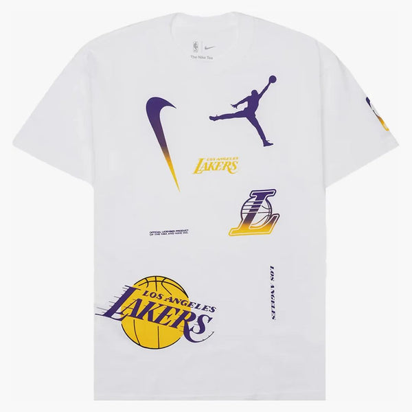 Jordan Nba Los Angeles Lakers Courtside Statement Loose Fit T-shirt White/purple/yellow