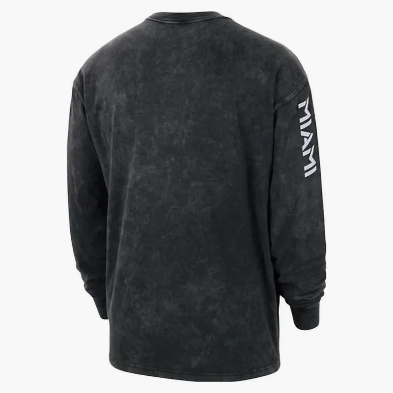 Jordan Nba Miami Heat Courtside Statement Long-sleeve T-shirt Black