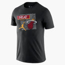 Jordan Nba Miami Heat Logo T-shirt Black