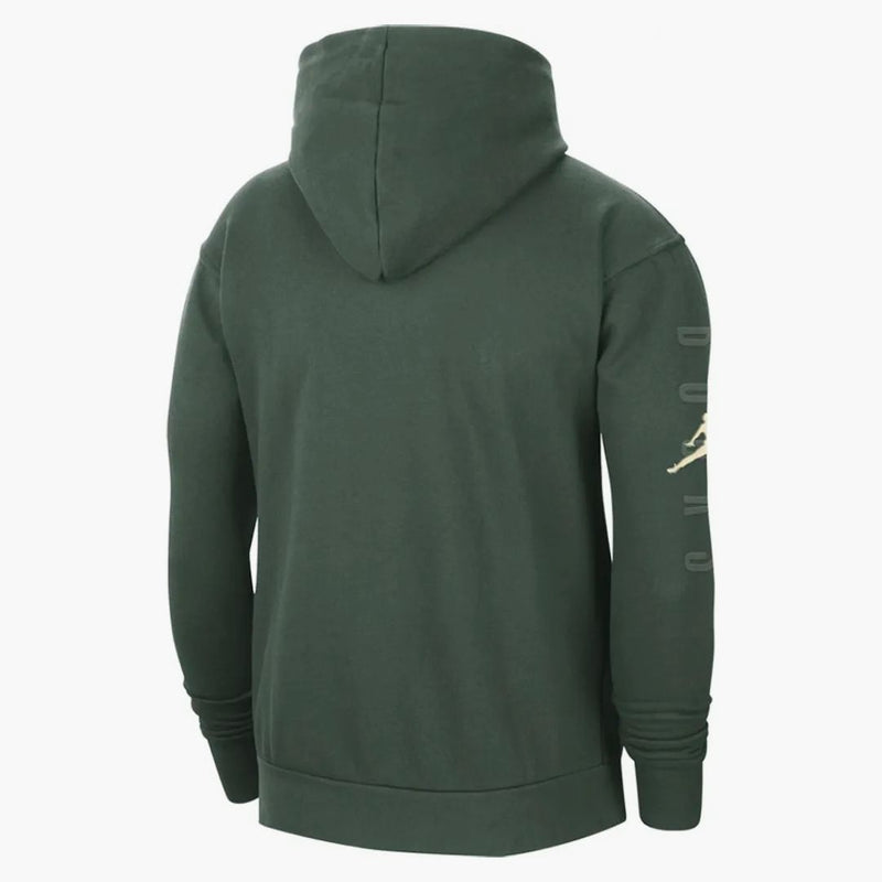 Jordan Nba Milwaukee Bucks Courtside Fleece Pullover Hoodie Dark Green