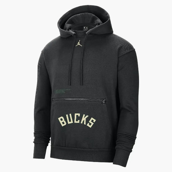 Jordan Nba Milwaukee Bucks Courtside Statement Edition Fleece Hoodie Black