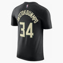 Jordan Nba Milwaukee Bucks Giannis Antetokounpo T-shirt Black/sail
