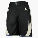 Jordan Nba Milwaukee Bucks Performance Swingman Statement Edition Shorts Black/cream