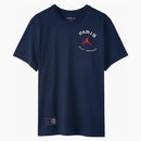 Jordan Paris Saint-germain Logo T-shirt Blue