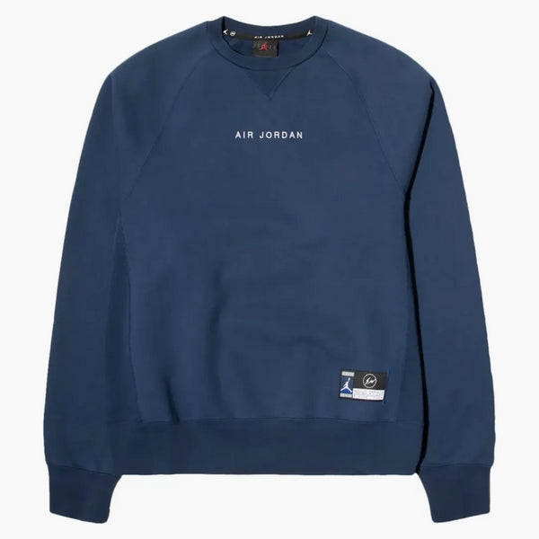 Jordan X Fragment Crewneck Sweatshirt Navy/Sport Royal/White