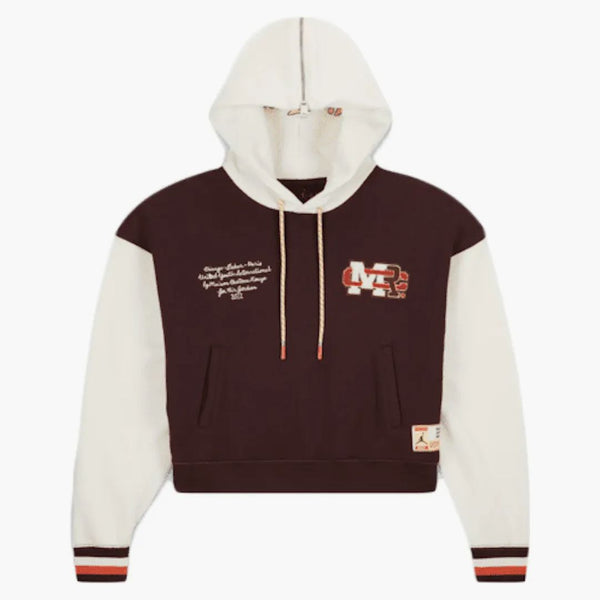 Jordan X Maison Chateau Rouge Women's Fleece Top Hoodie Brown