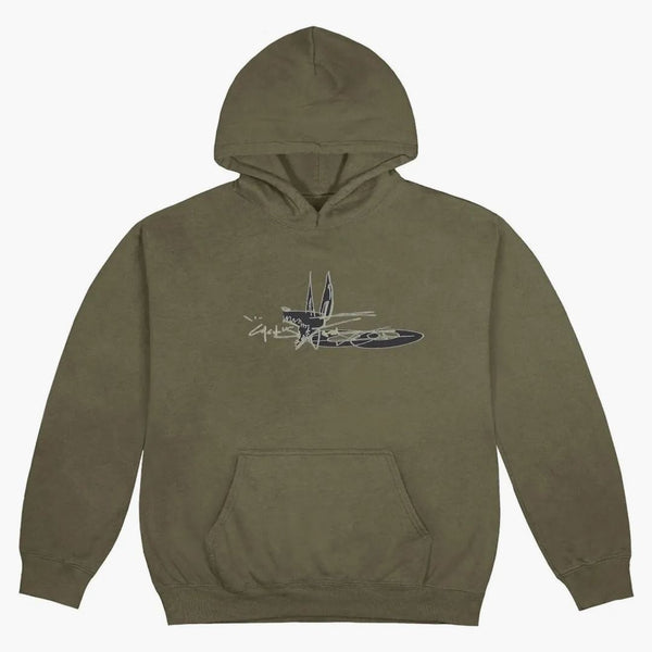 Jordan X Travis Scott Cactus Jack Scribble Hoodie Olive
