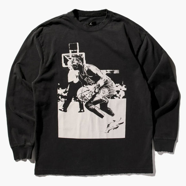 Tričko Jordan X Union M J L/S (Asia Dimenzing) mimo noir