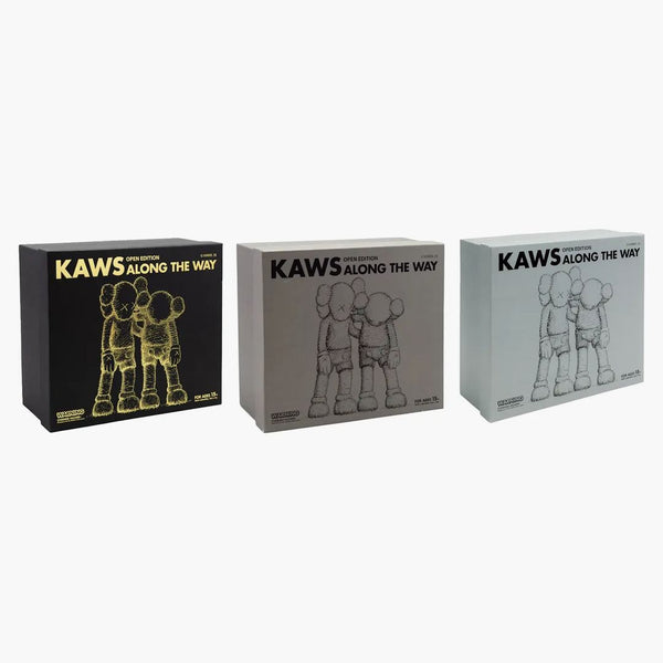 Kaws po drodze winylowa figura czarna/brązowa/szary zestaw