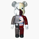 Kaws Bearbrick Dissected 1000% Brown