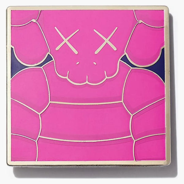 Kaws Brooklyn Museum vilken fest kvadrat pin rosa