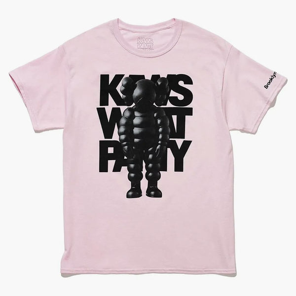 Kaws Brooklyn Museum vilken fest t-shirt ljusrosa