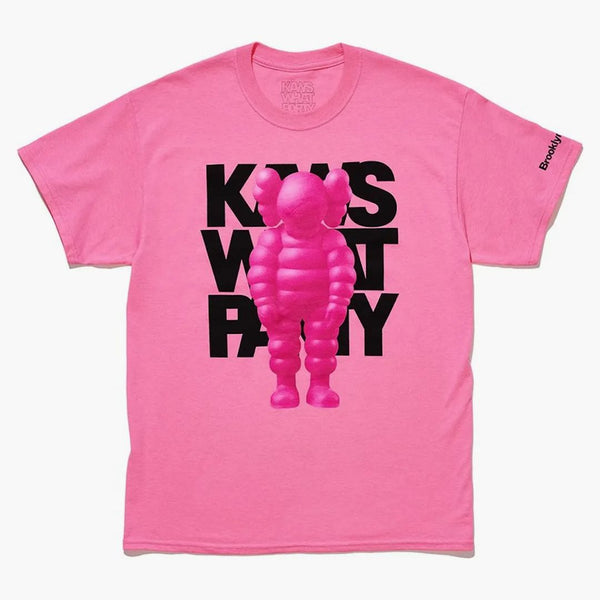 Kaws Brooklyn Museum vilken fest t-shirt rosa