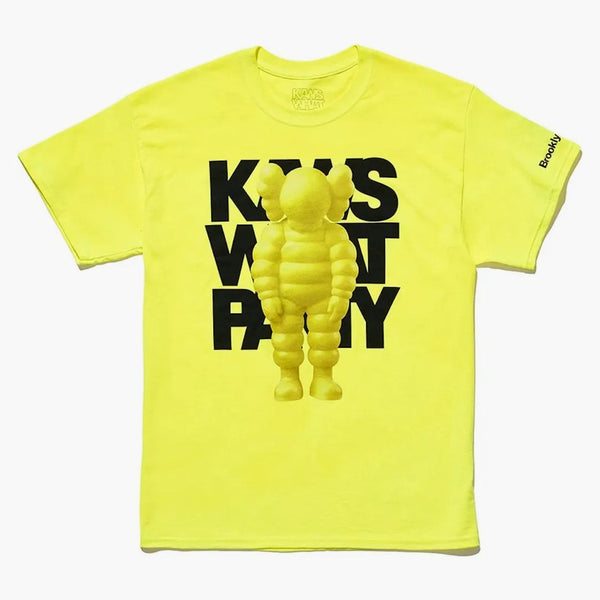 Kaws Brooklyn Museum vilken fest t-shirt gul